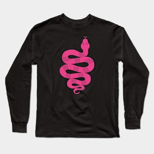 Large Snake pink Long Sleeve T-Shirt